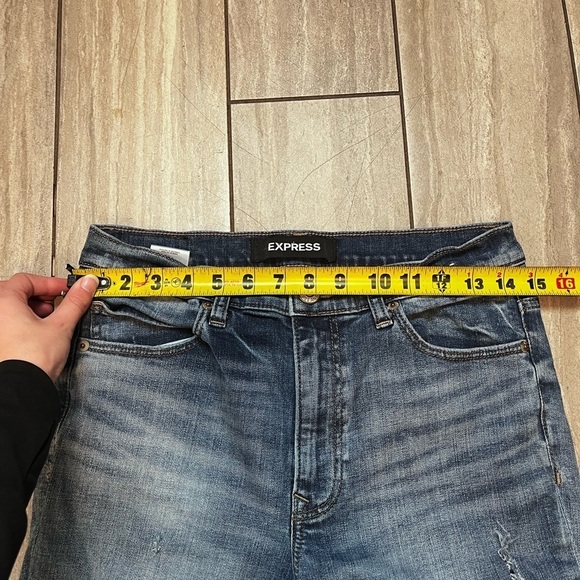 Express Womens Girlfriend High Rise Distressed Denim Size 4 - Picture 5 of 7